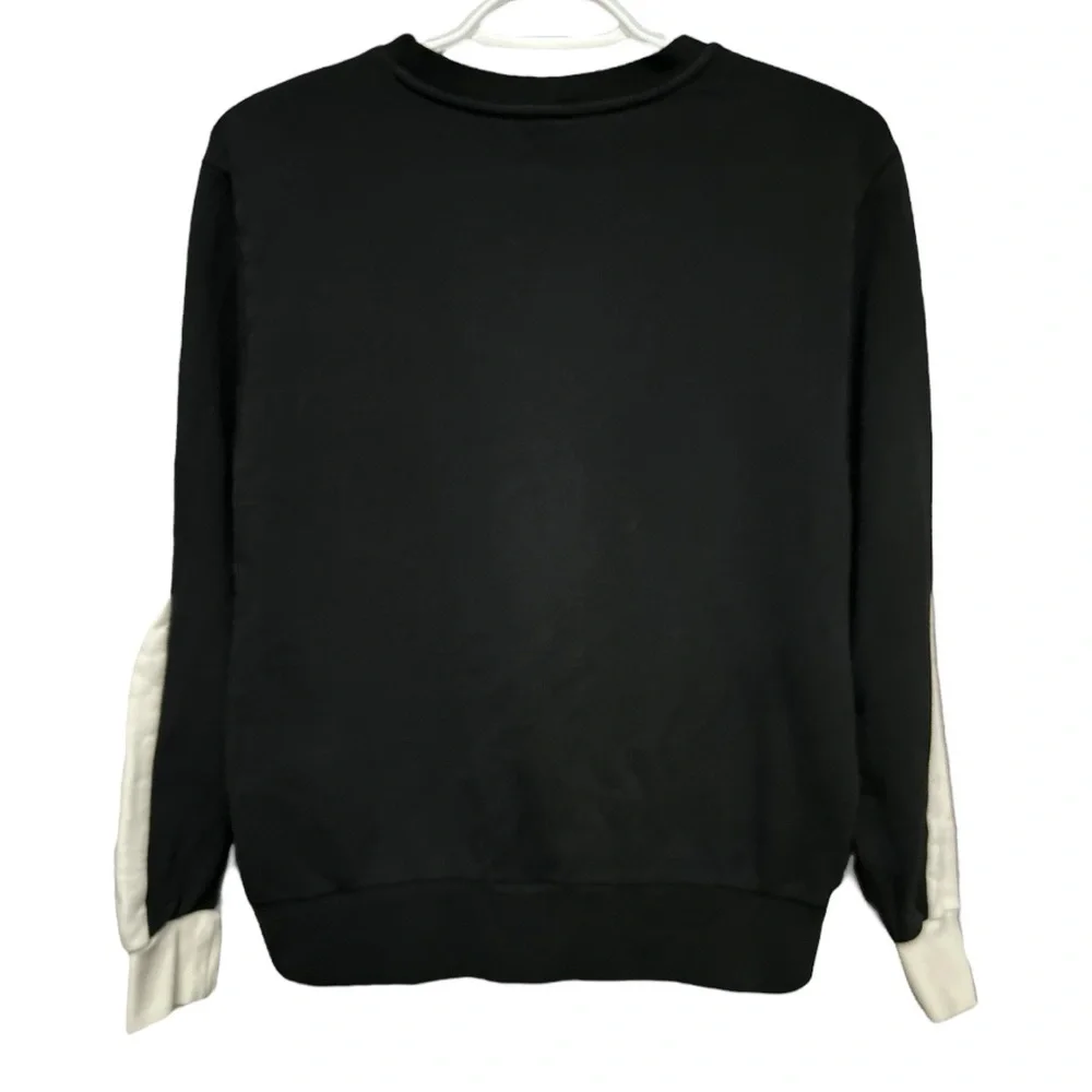 Iconic Stella McCartney Black Bird Embroidered Colorblock Sweatshirt XS IT38 - Picture 2 of 9